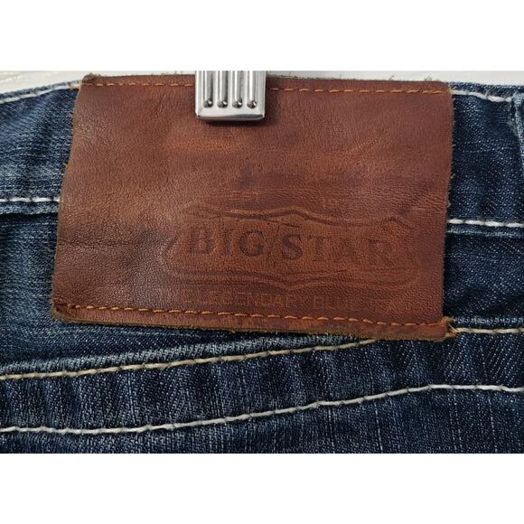 BIG STAR Pioneer Regular Boot Cut Jeans Men's 38L Medium Wash Thick Stitching - Picture 9 of 16